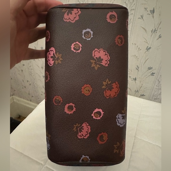 Coach Dark Brown Floral Satchel - Picture 7 of 13